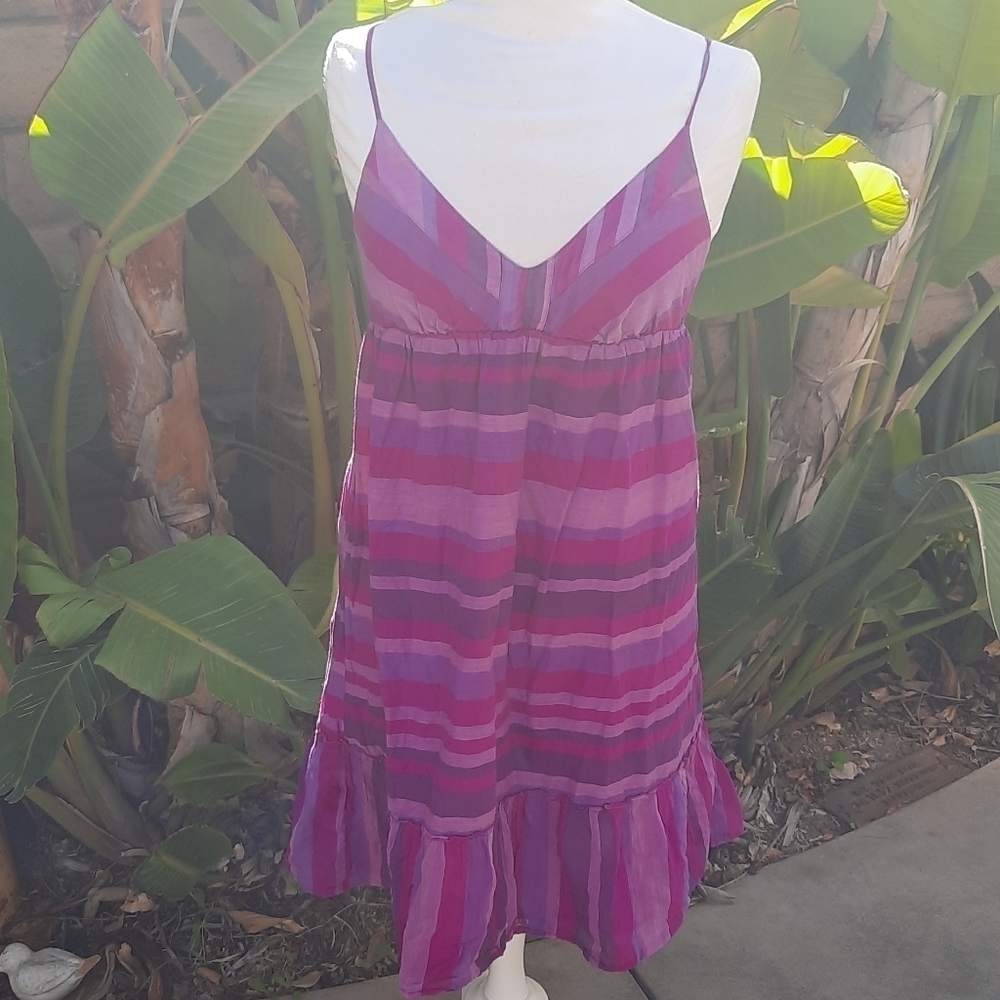 Old Navy medium purple stripe summer dress